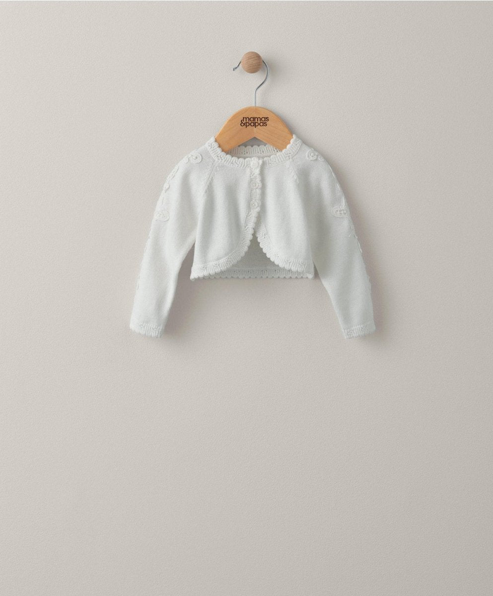 Lace Trim Cardigan | Cardigan | Mamas & Papas for Mamas & Papas LB - 6hr