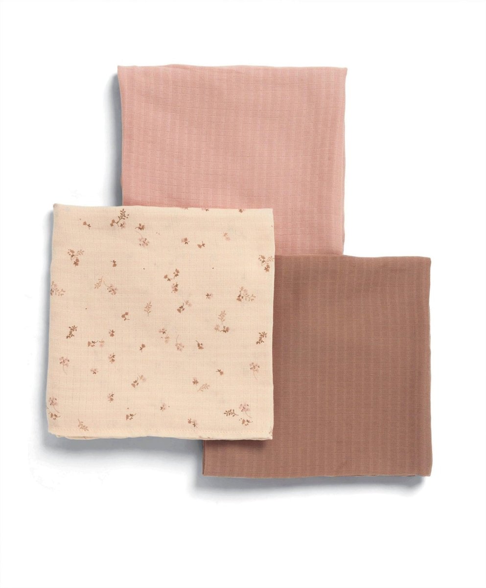 Large Muslin Cloths 3 Pack Welcome to the World Wildflower | Muslin Blanket | Mamas & Papas for Mamas & Papas LB - 6hr