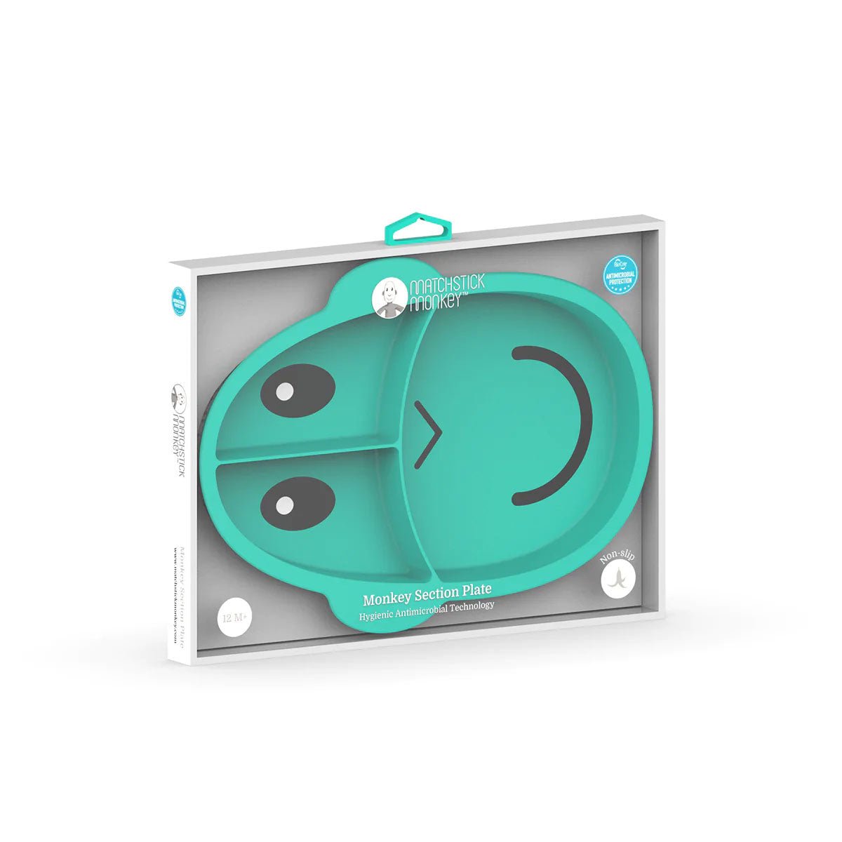 Learning To Eat Plate With Silicone Divider | Plate | Matchstick Monkey for Mamas & Papas LB - colorneed