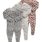 Leopard Print Jersey Cotton Sleepsuit - Set of 3 | Sleepsuit | Mamas & Papas for Mamas & Papas LB - 6hr