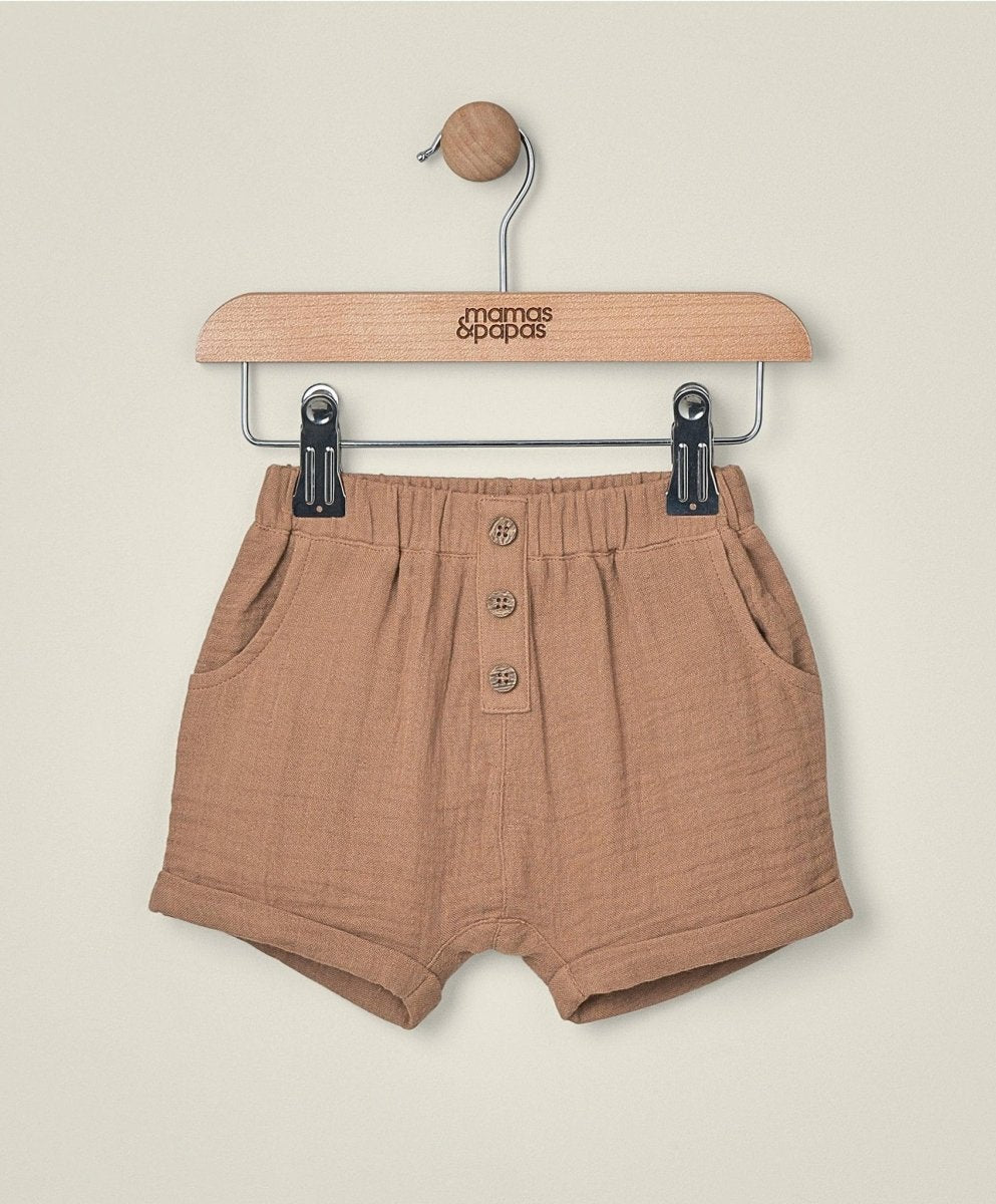 Linen Shorts - Brown | Short | Mamas & Papas for Mamas & Papas LB - 6hr