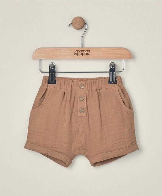 Linen Shorts - Brown | Short | Mamas & Papas for Mamas & Papas LB - 6hr