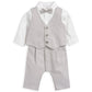 Linen Waistcoat Mock Romper - Cream | Romper | Mamas & Papas for Mamas & Papas LB - 6hr