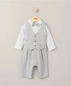 Linen Waistcoat Mock Romper - Cream | Romper | Mamas & Papas for Mamas & Papas LB - 6hr