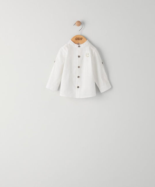 Long Sleeve Linen Shirt | Shirt | Mamas & Papas for Mamas & Papas LB - 6hr