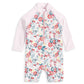 Long Sleeve Rashsuit Swimwear - Floral | Swimsuit | Mamas & Papas for Mamas & Papas LB - 6hr