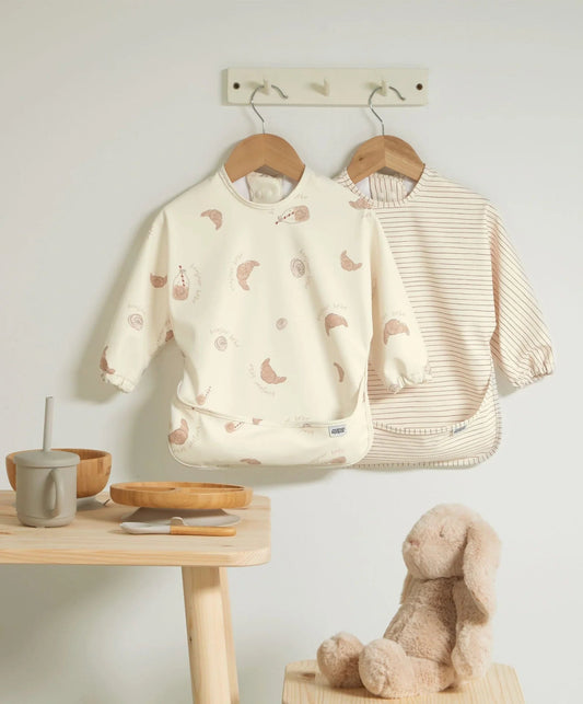 Long - sleeved Bibs Pack of 2 | Bib | Mamas & Papas for Mamas & Papas LB - Bibs & Muslins