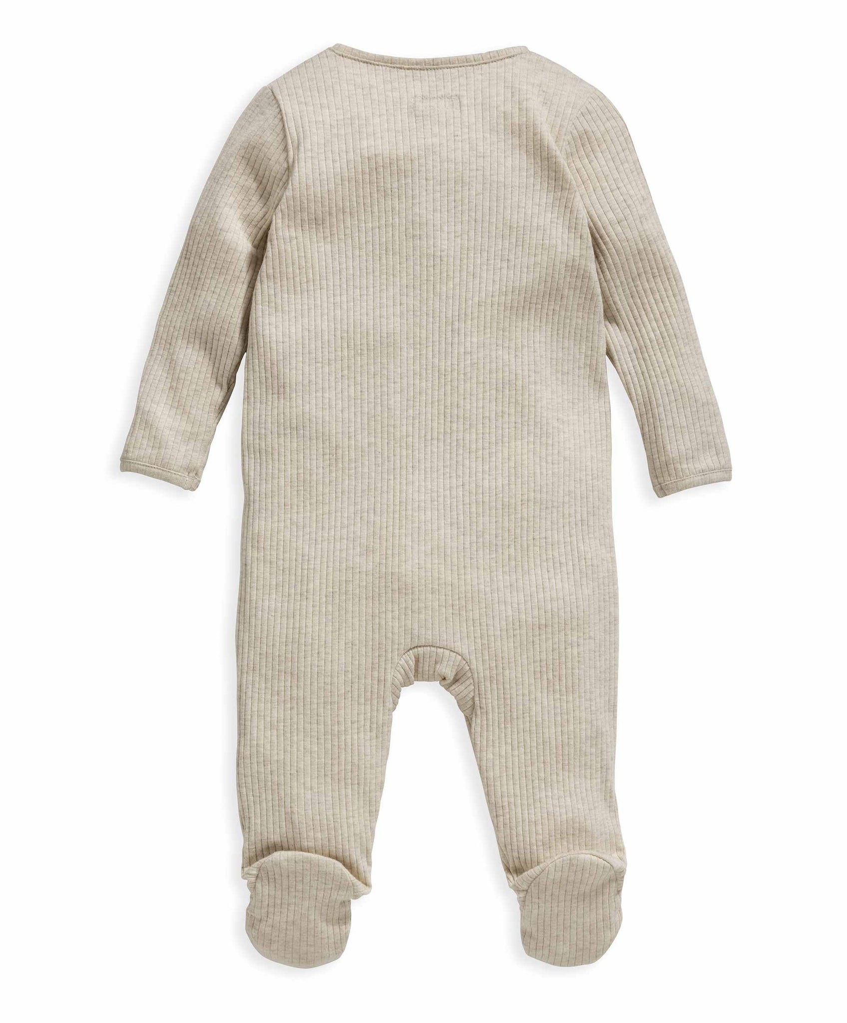 Mamas & Papas Organic Cotton Ribbed Sleepsuit - Oatmeal | Mamas & Papas, Babies, Nursing, Sleepsuit