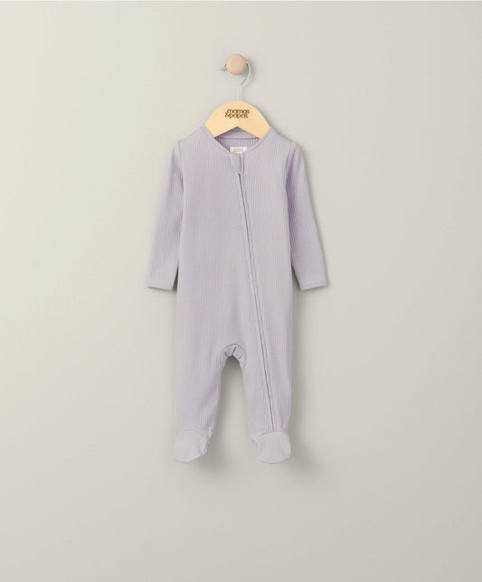Mamas & Papas Organic Rib Sleepsuit - Heather | Mamas & Papas, Babies, Nursing, Sleepsuit