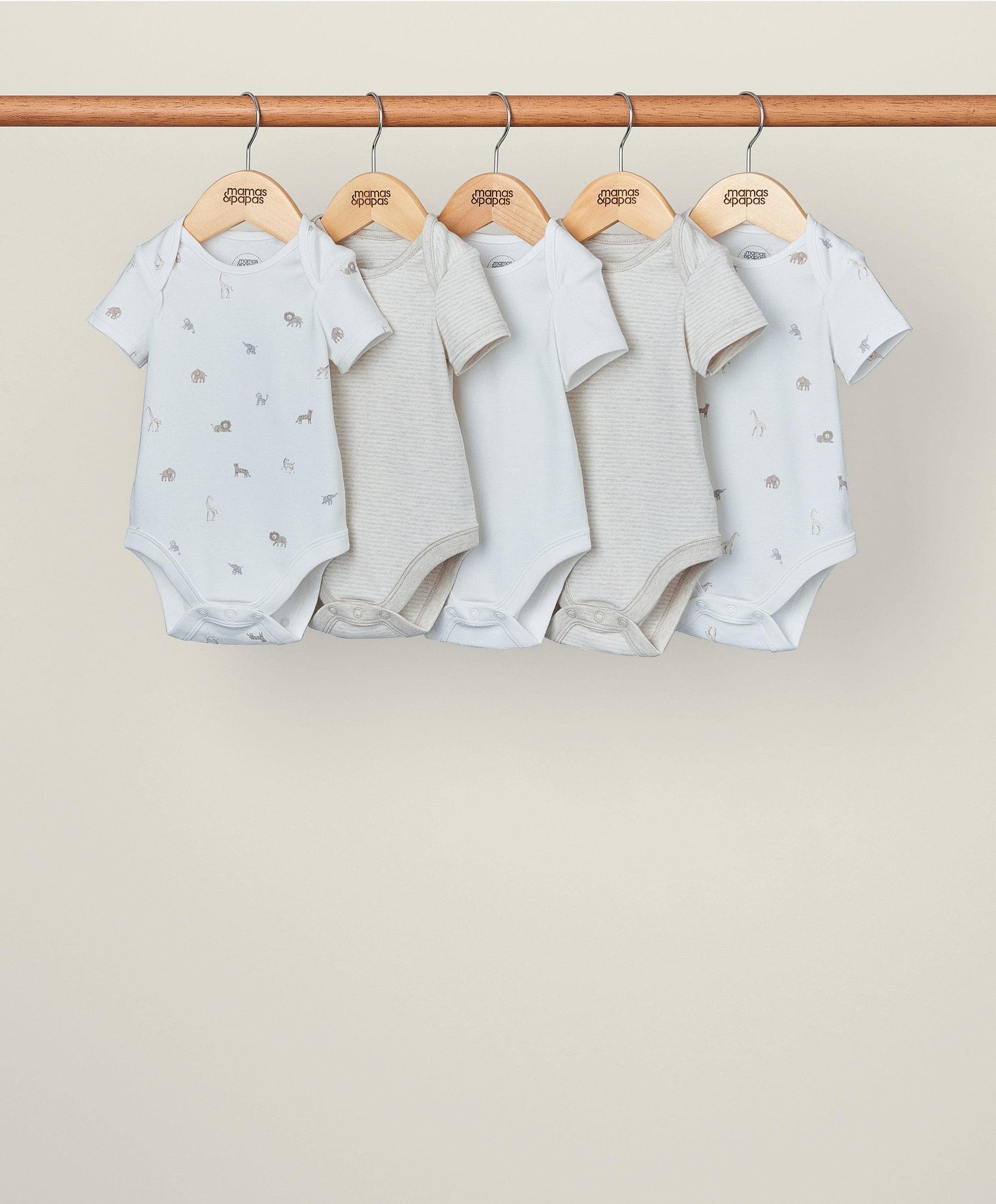 Mamas & Papas Born Wild Shortsleeved Bodysuits (Set of 5) | Mamas & Papas, Babies, Nursing, Bodysuit