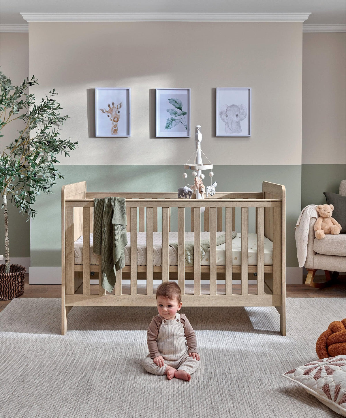 Mamas & Papas Atlas Cotbed - Light Oak | Mamas & Papas, Babies, Nursing, Cot