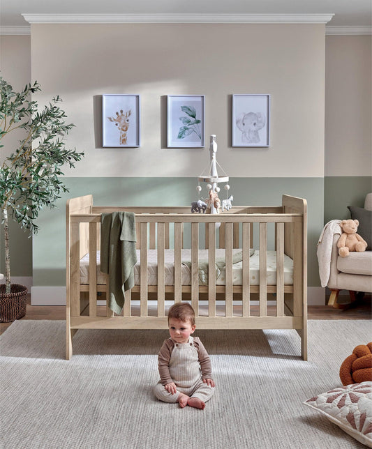 Mamas & Papas Atlas Cotbed - Light Oak | Mamas & Papas, Babies, Nursing, Cot