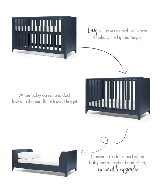 Mamas & Papas Melfi Cotbed Midnight | Mamas & Papas, Babies, Nursing, Cot