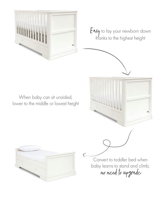 Mamas & Papas Oxford Cotbed - White | Mamas & Papas, Babies, Nursing, Cot