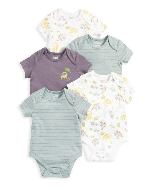 Mamas & Papas Dinosaur Bodysuits (Set of 5) - Blue | Mamas & Papas, Babies, Nursing, Bodysuit