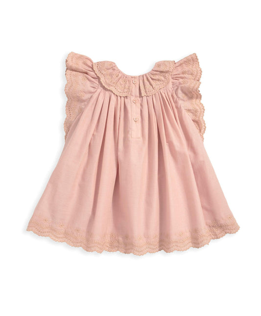 Mamas & Papas Broderie Frill Dress - Pink | Mamas & Papas, Babies, Nursing, Dress