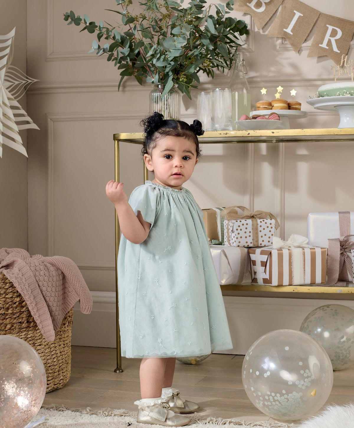 Mamas & Papas Embroidered Dress - Green | Mamas & Papas, Babies, Nursing, Dress