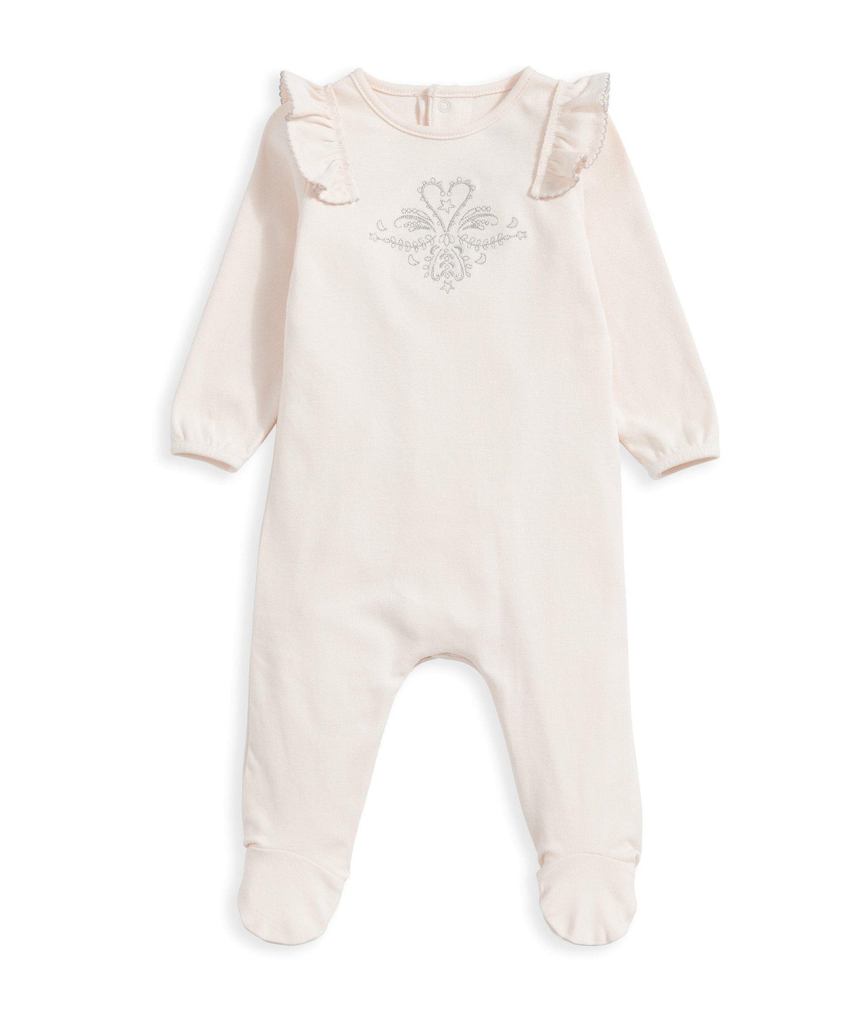 Mamas & Papas Frill Sleepsuit - Pink | Mamas & Papas, Babies, Nursing, Sleepsuit