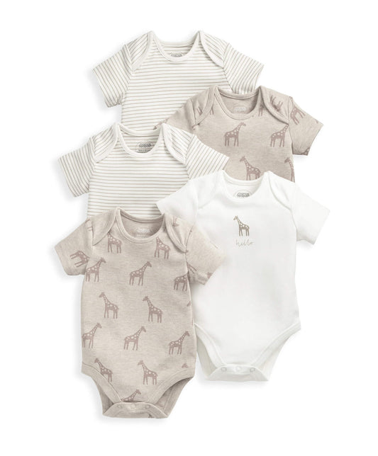 Mamas & Papas Giraffe Bodysuits (5 Pack) | Mamas & Papas, Babies, Nursing, Bodysuit