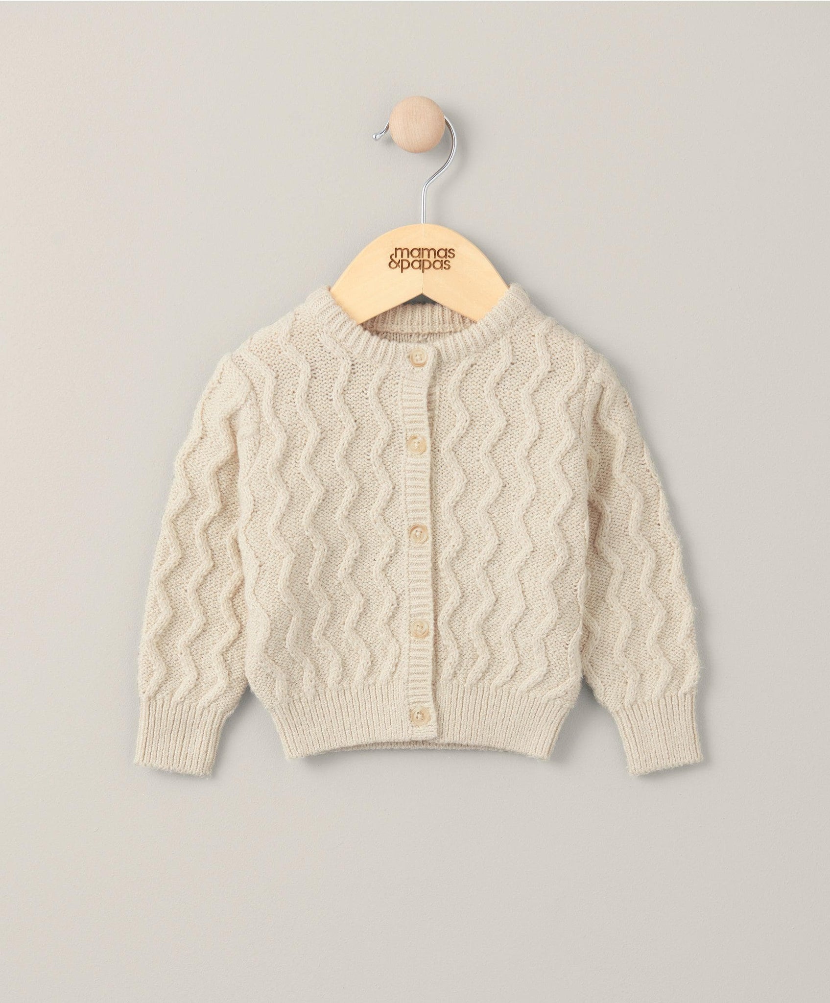 Mamas & Papas Wave Stitch Cardigan - Sand | Mamas & Papas, Babies, Nursing, Cardigan