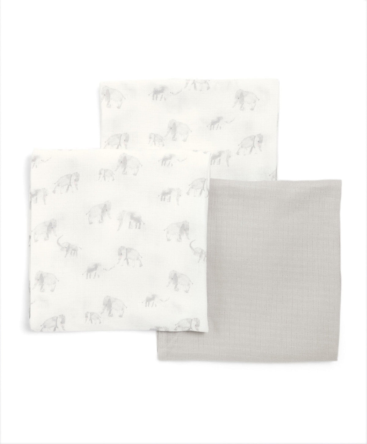 Mamas & Papas Large Muslin Cloths (3 Pack) - Welcome To The World Elephant | Mamas & Papas, Babies, Nursing, Muslin
