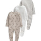 Mamas & Papas Giraffe Sleepsuits - 3 Pack | Mamas & Papas, Babies, Nursing, Sleepsuit