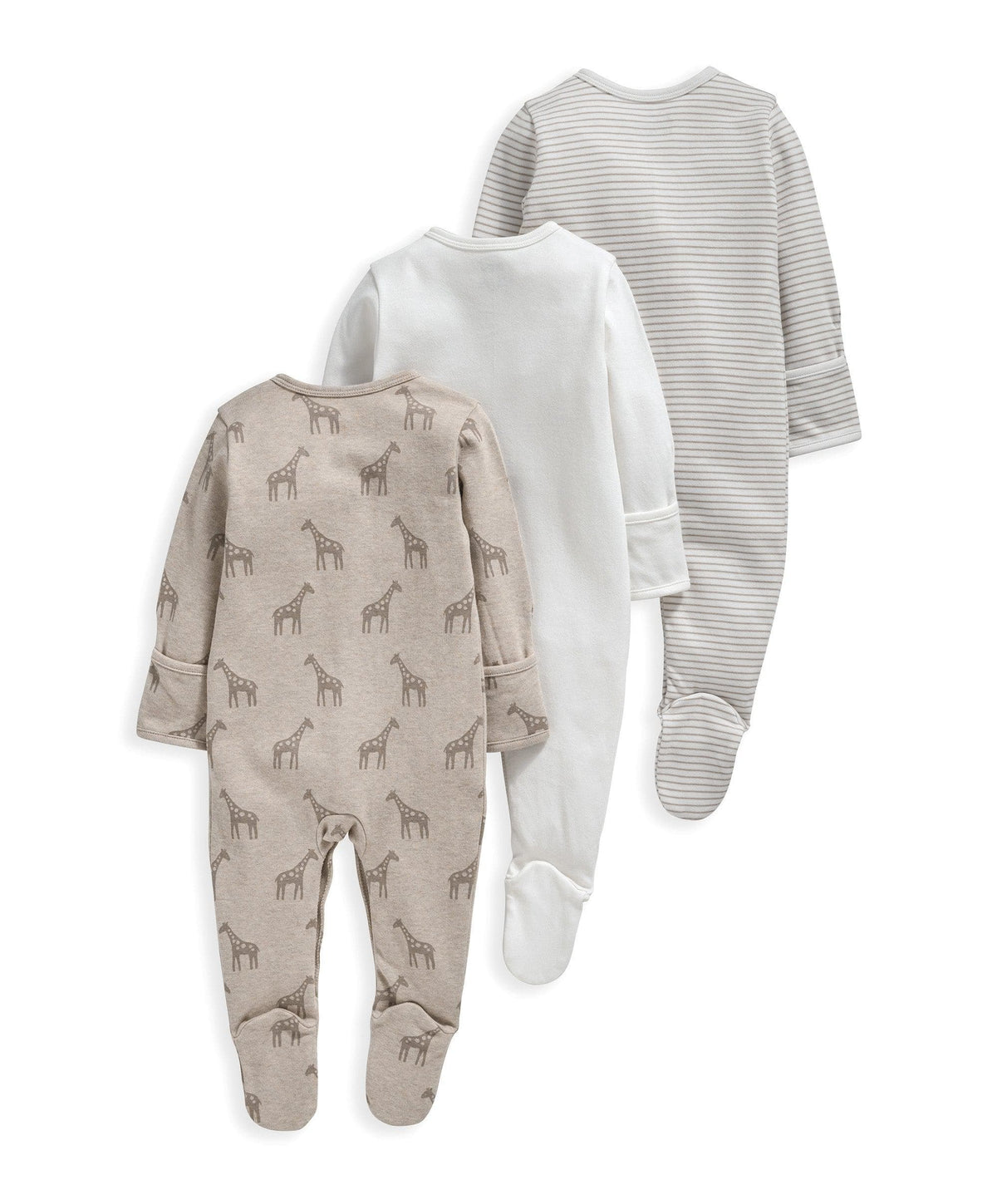 Mamas & Papas Giraffe Sleepsuits - 3 Pack | Mamas & Papas, Babies, Nursing, Sleepsuit