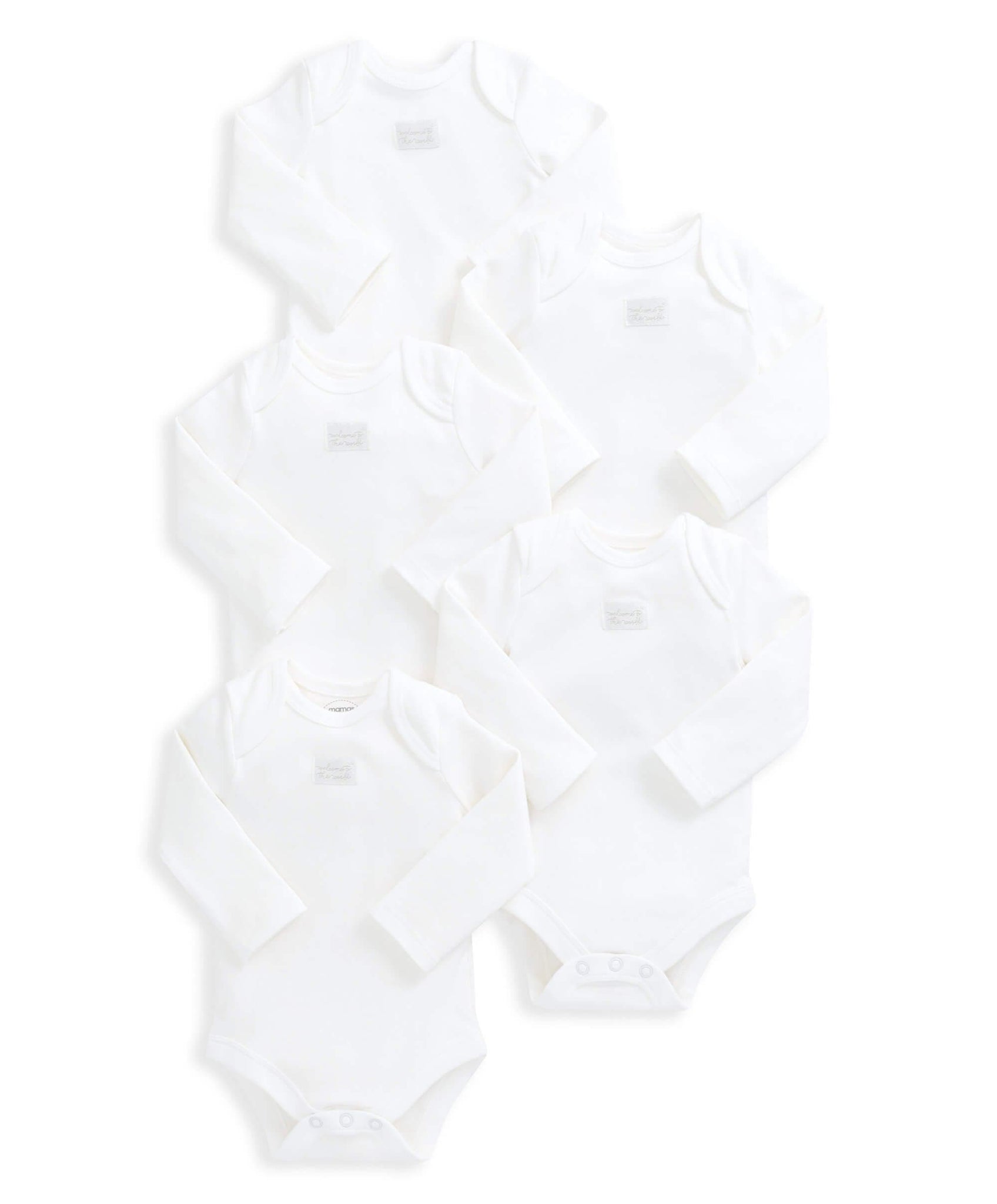 Mamas & Papas Organic Longsleeved Bodysuits (5 Pack) | Mamas & Papas, Babies, Nursing, Bodysuit