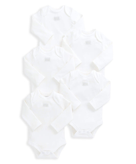 Mamas & Papas Organic Longsleeved Bodysuits (5 Pack) | Mamas & Papas, Babies, Nursing, Bodysuit