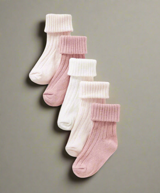 Mamas & Papas Pink Ribbed Socks Pack of 5 | Mamas & Papas, Babies, Nursing, Accessory