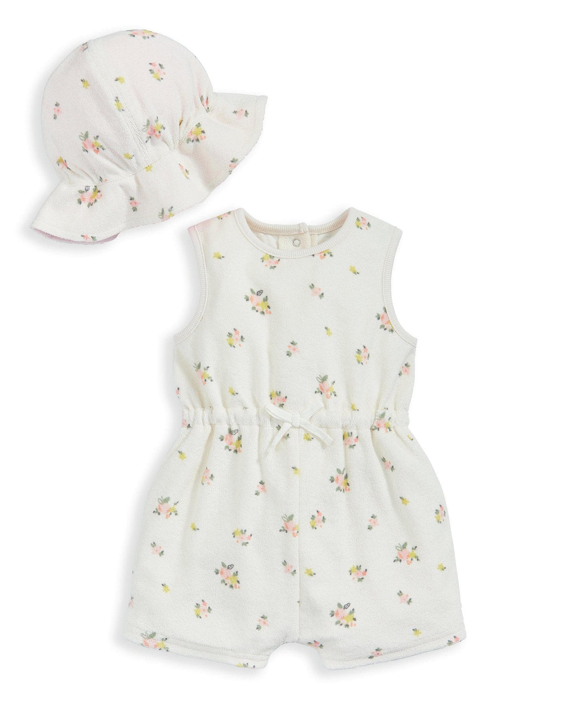 Mamas & Papas Floral Towelling Romper & Hat Outfit Set | Mamas & Papas, Babies, Nursing, Romper