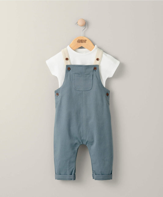 Mamas & Papas T-Shirt & Dungarees Outfit Set - Blue | Mamas & Papas, Babies, Nursing, Set
