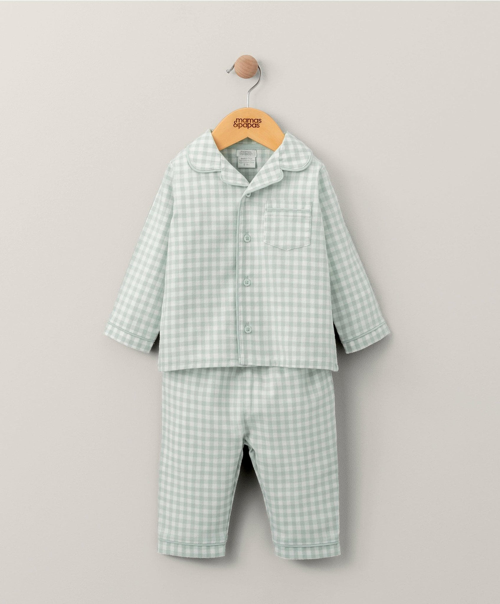 Mamas & Papas Check Woven Pyjamas - Blue | Mamas & Papas, Babies, Nursing, Sleepsuit