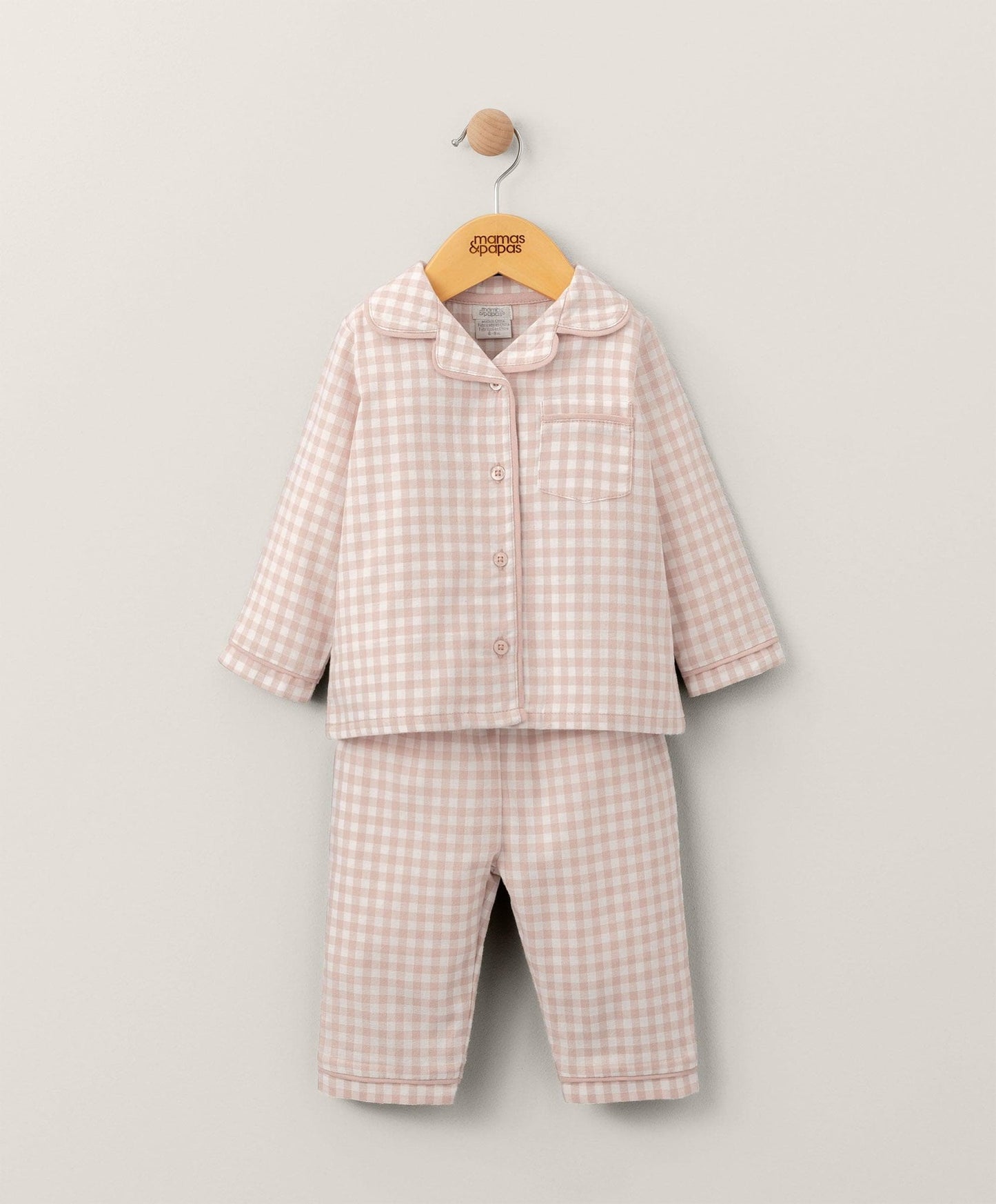 Mamas & Papas Check Woven Pyjamas - Pink | Mamas & Papas, Babies, Nursing, Sleepsuit