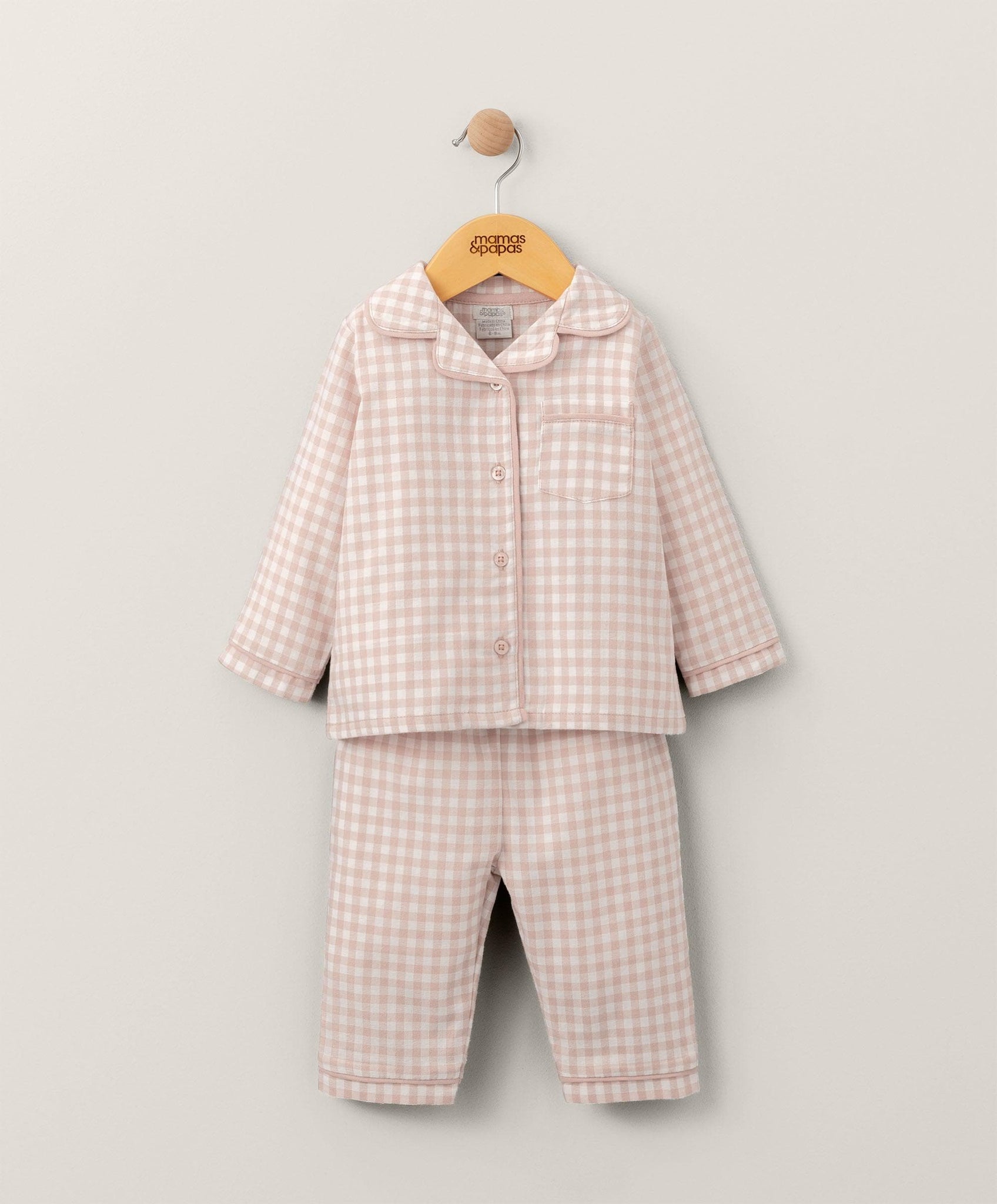Mamas & Papas Check Woven Pyjamas - Pink | Mamas & Papas, Babies, Nursing, Sleepsuit