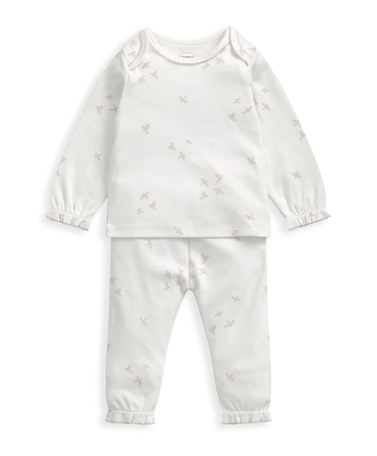 Mamas & Papas Flocking Bird Pyjamas (2 Piece) - Cream | Mamas & Papas, Babies, Nursing, Sleepsuit