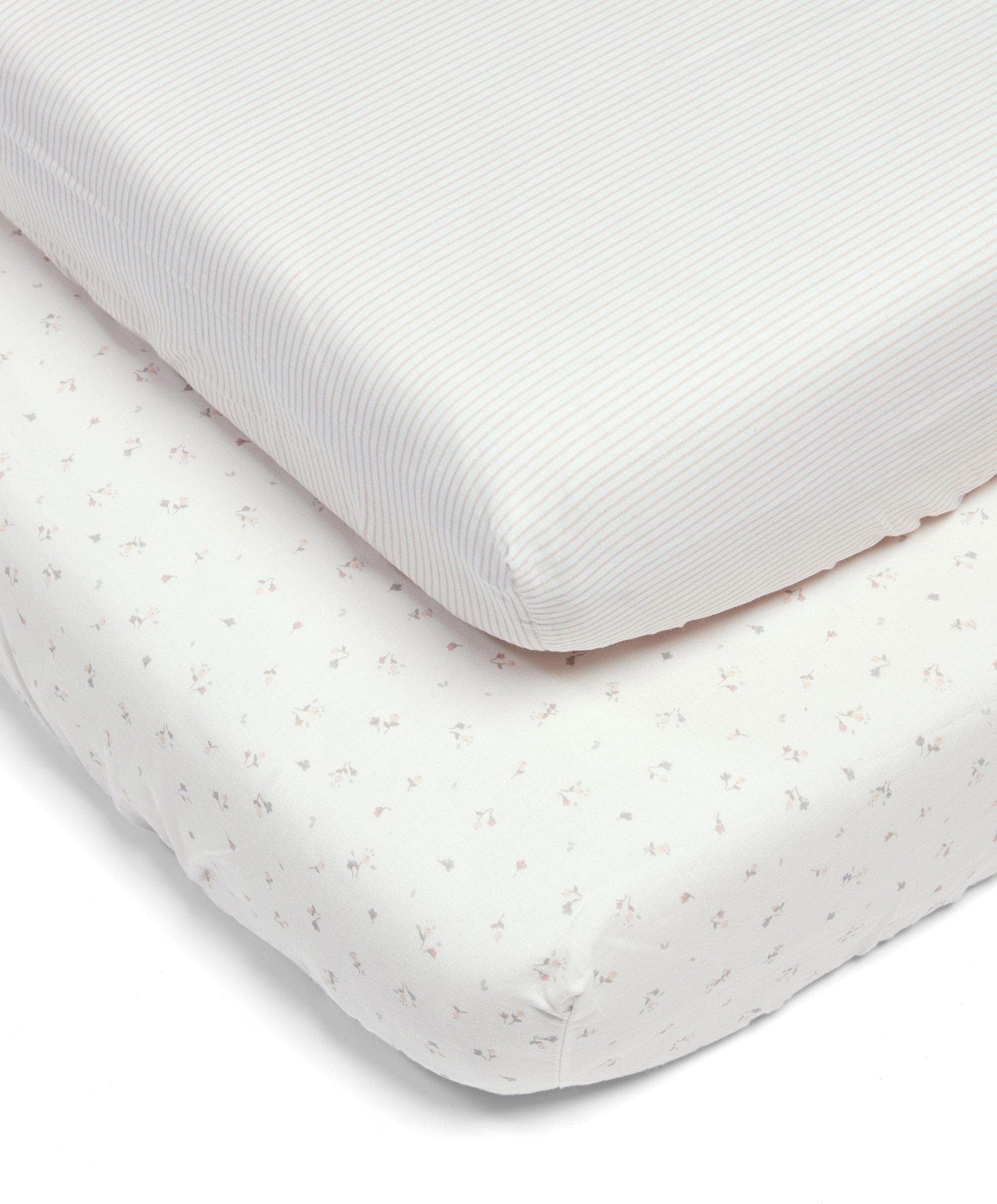 Mamas & Papas Cotbed Fitted Sheets (2 Pack) Pink Stripes/ Floral - Welcome To The World Floral | Mamas & Papas, Babies, Nursing, Quilt