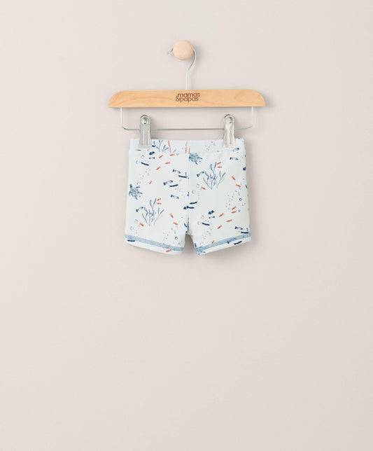 Mamas & Papas Deep Blue Sea Swimming Trunks - Blue | Mamas & Papas, Babies, Nursing, Short