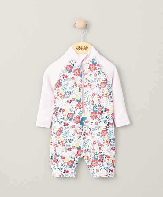 Mamas & Papas Long Sleeve Rashsuit Swimwear - Floral | Mamas & Papas, Babies, Nursing, Swimsuit
