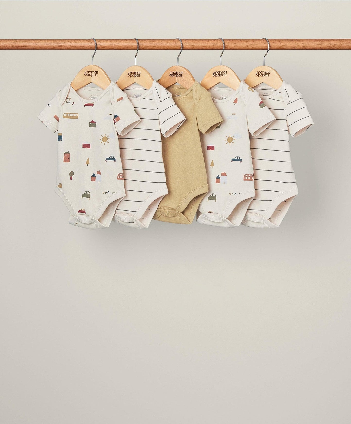 Mamas & Papas Transport Shortsleeved Bodysuits (Set of 5) | Mamas & Papas, Babies, Nursing, Bodysuit