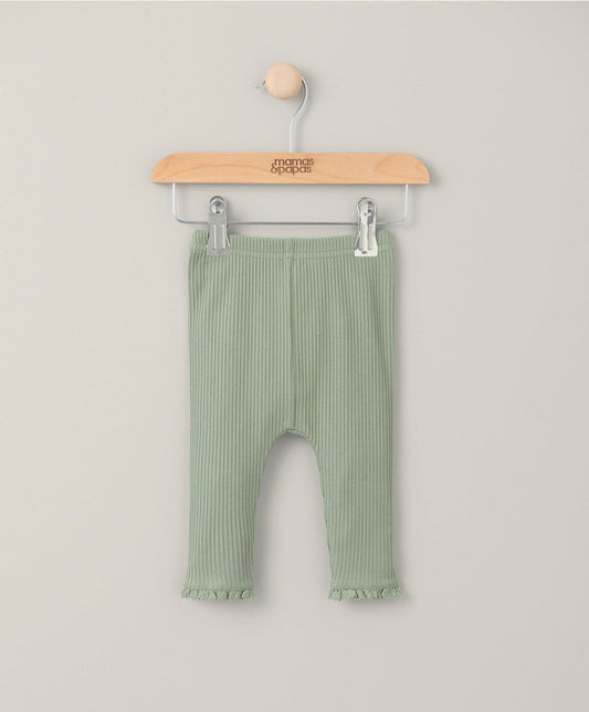 Mamas & Papas Ribbed Leggings - Green | Mamas & Papas, Babies, Nursing, Legging