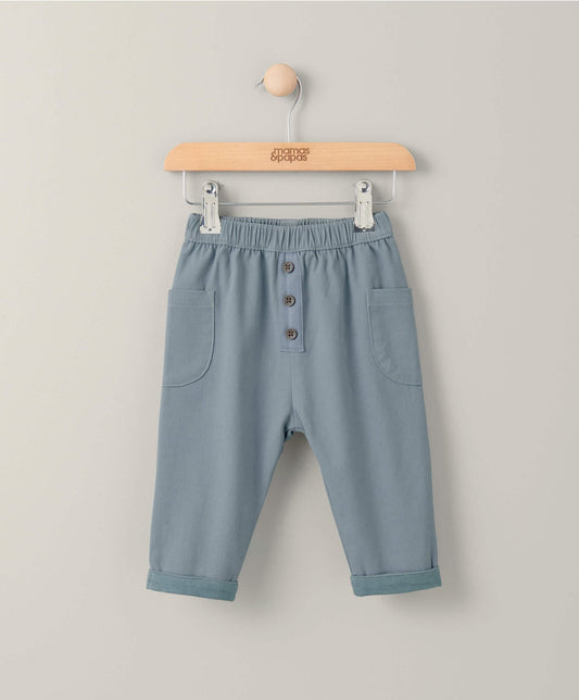 Mamas & Papas Twill Trousers - Blue | Mamas & Papas, Babies, Nursing, Pant