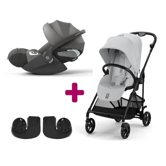Melio stroller adapters black | Car Seat Adaptor | Cybex for Mamas & Papas LB - Baby Gear