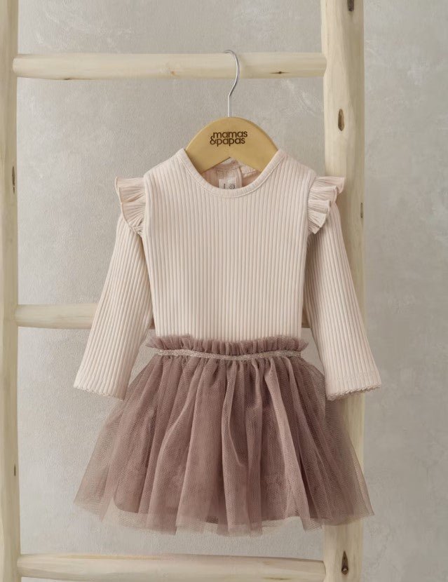 Mesh Tutu & Cotton Rich Bodysuit Outfit | Dress | Mamas & Papas for Mamas & Papas LB - 6hr