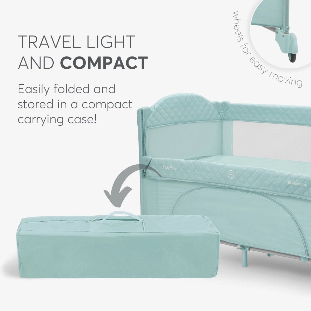 Milky Way Baby Cot 2 Levels | Travel Cot | KikkaBoo for Mamas & Papas LB - Bassinets & travel Cots