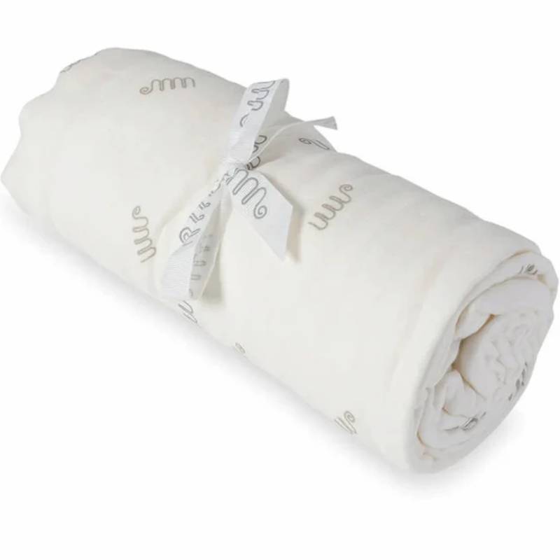 Monkey 100% Bamboo Blanket - White mm Design | Blanket | Matchstick Monkey for Mamas & Papas LB - Baby Quilts & Blankets