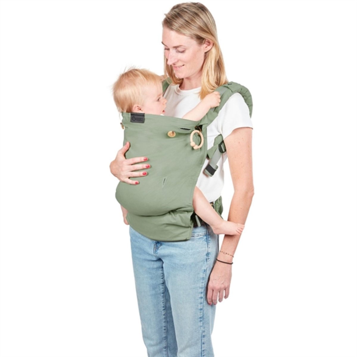 Moov & Boost 2 - in - 1 Newborn Baby Carrier and Booster Seat - Sage | Carrier | Babymoov for Mamas & Papas LB - Baby Gear