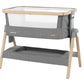 Nanna Bedside Crib - Dark Grey | Bedside Crib | KikkaBoo for Mamas & Papas LB - Cribs & Bassinets