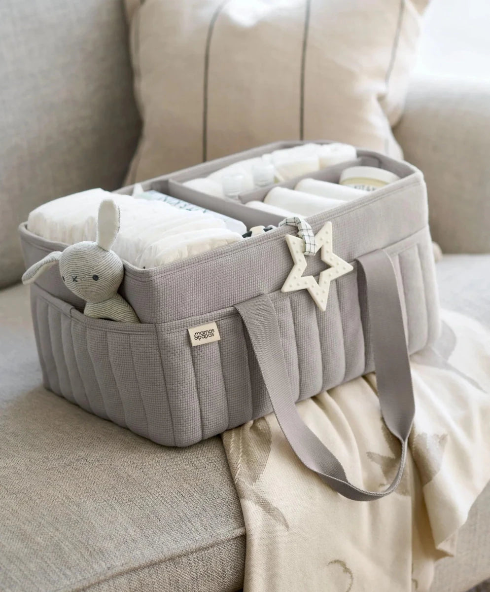 Nappy Caddy - Soft Grey Waffle | Nappy Caddy | Mamas & Papas for Mamas & Papas LB - Baby Changing & hygiene