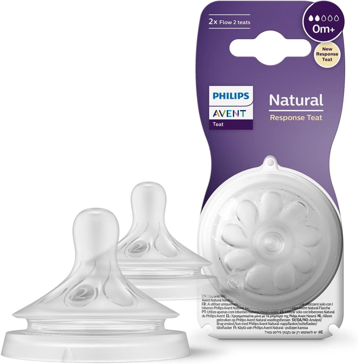 Natural Response 2 Teats Flow | Bottle Teat | Avent for Mamas & Papas LB - 6hr